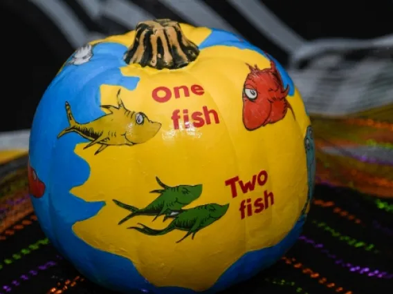 decorated pumpkin