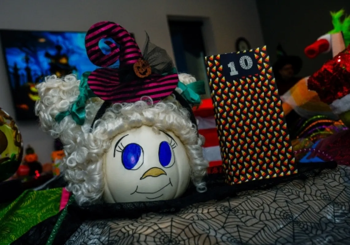 decorated pumpkin