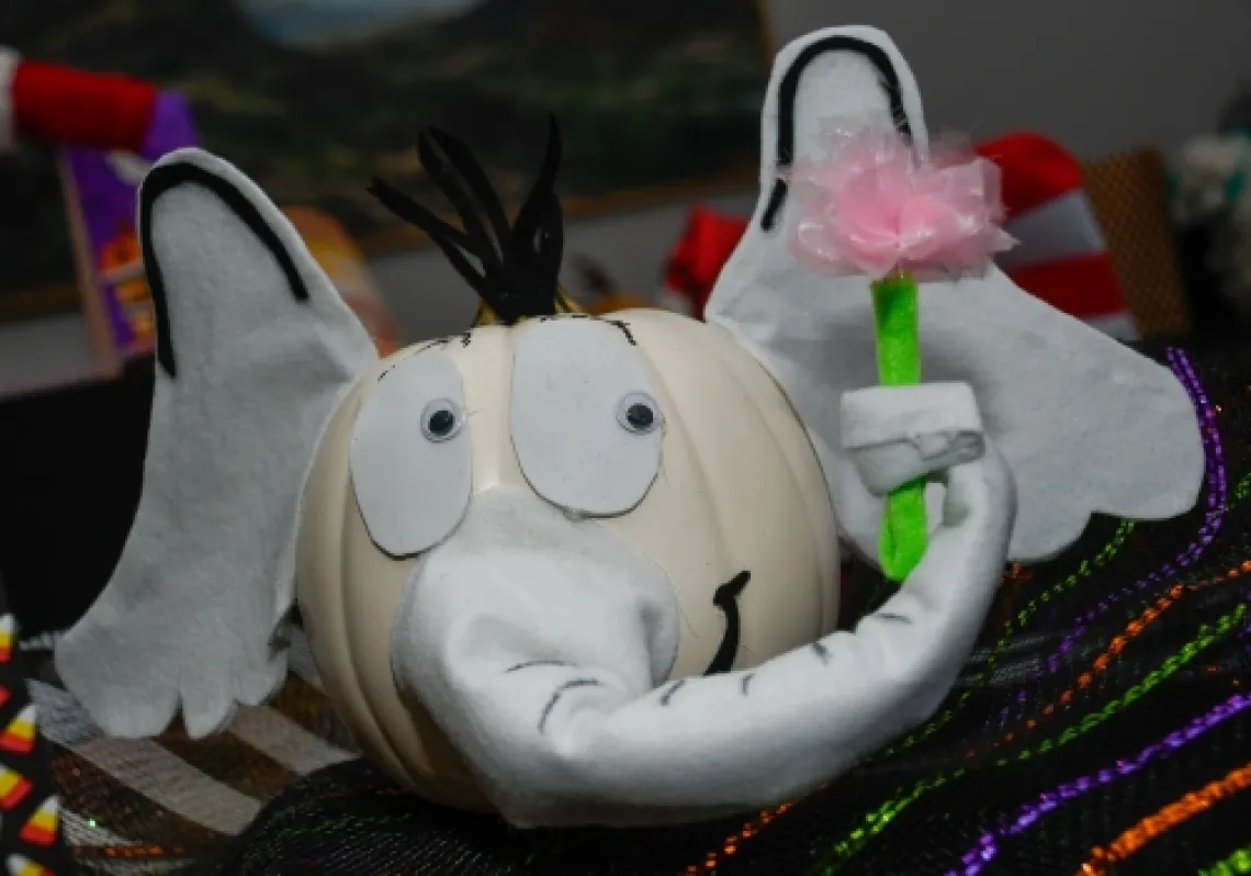 decorated pumpkin