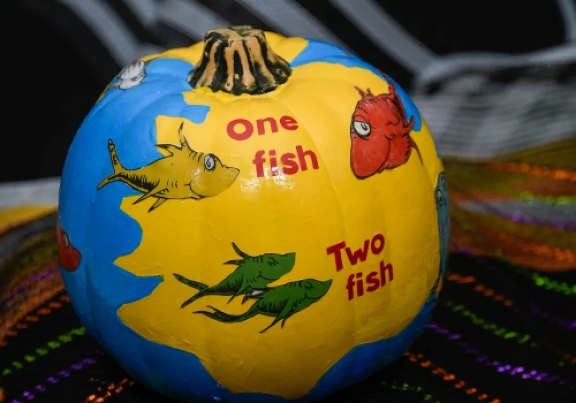 decorated pumpkin