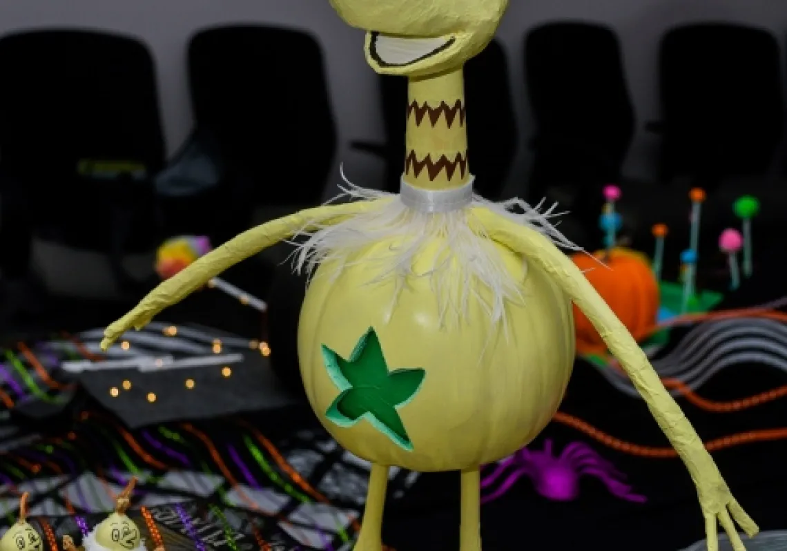 decorated pumpkin