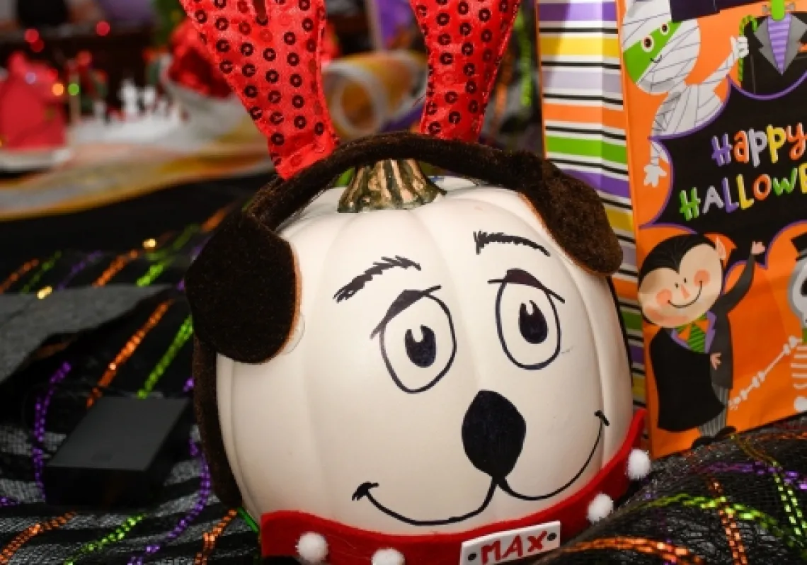 decorated pumpkin